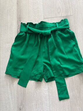J Crew High-Waist Emerald Green Tie-Belt Women’s Shorts